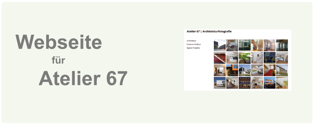 Webseite Atelier 67 Beitragsbild